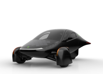 a black car with a glass roof