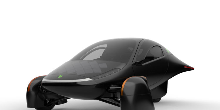 a black car with a glass roof