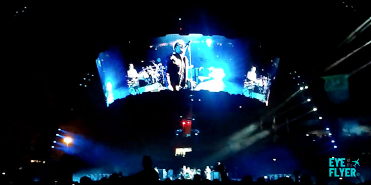 U2 performs live in Anaheim, California, on June 17, 2011, during the U2 360 Tour.