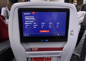 Delta Premium Select IFE screen on a Delta 767-400.