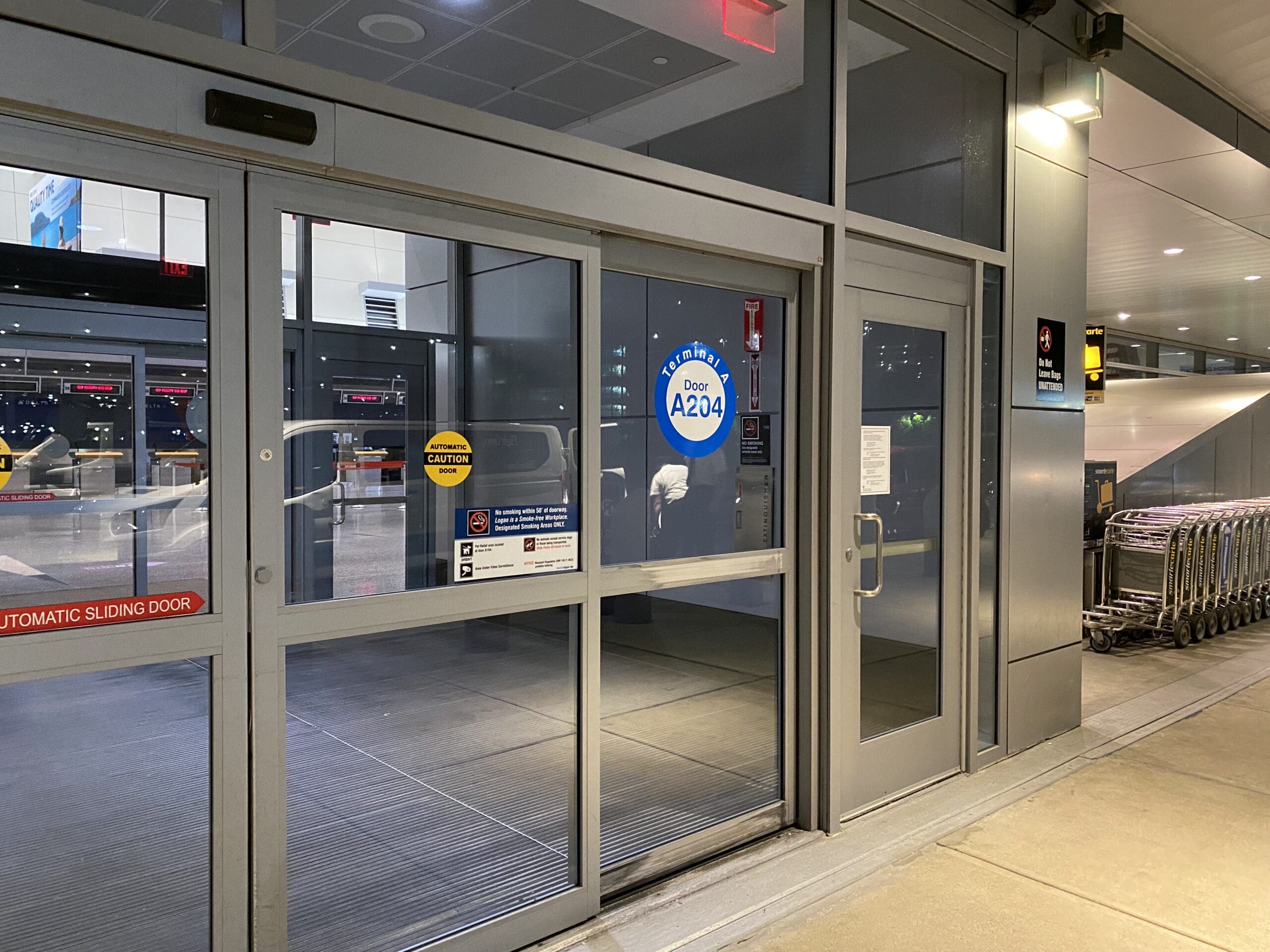 Door A204 at Boston Logan Airport (BOS) is where you exit to meet the Hyatt Regency Boston Harbor airport shuttle.
