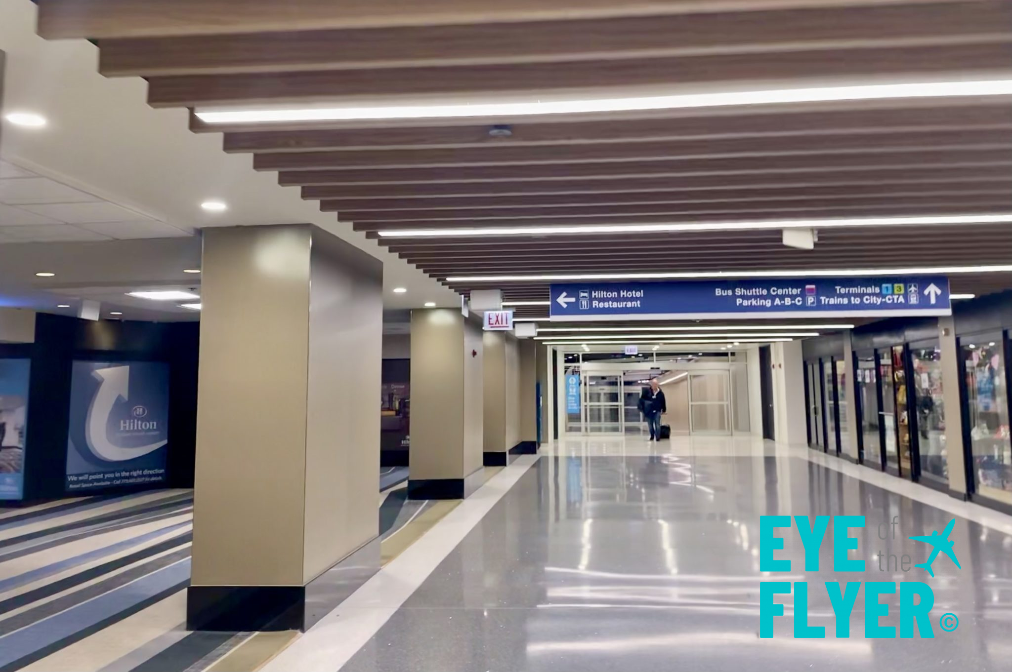 hilton-chicago-ohare-airport-hotel-directions-tunnel-turn-left-eye-of