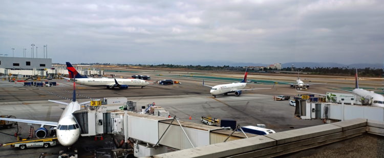 airplanes on a runway