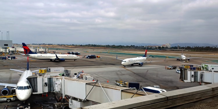 airplanes on a runway