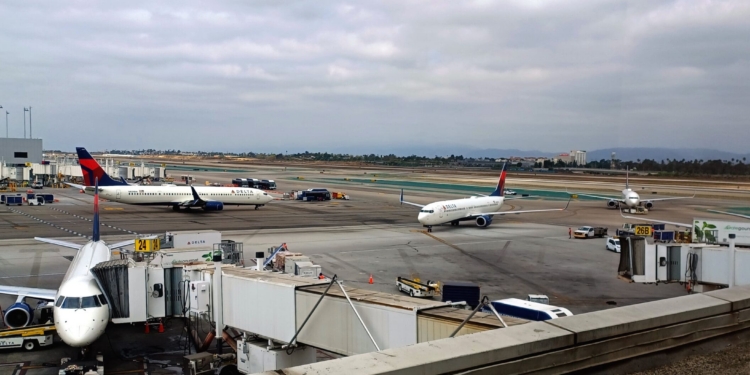 airplanes on a runway