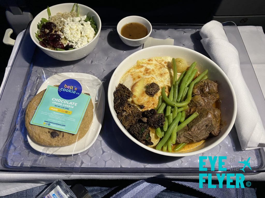 Delta First Class Meal Review Seared Beef Chuck Steak Eye of the Flyer