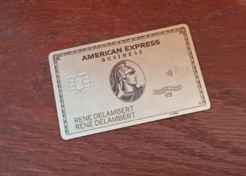 a credit card on a table