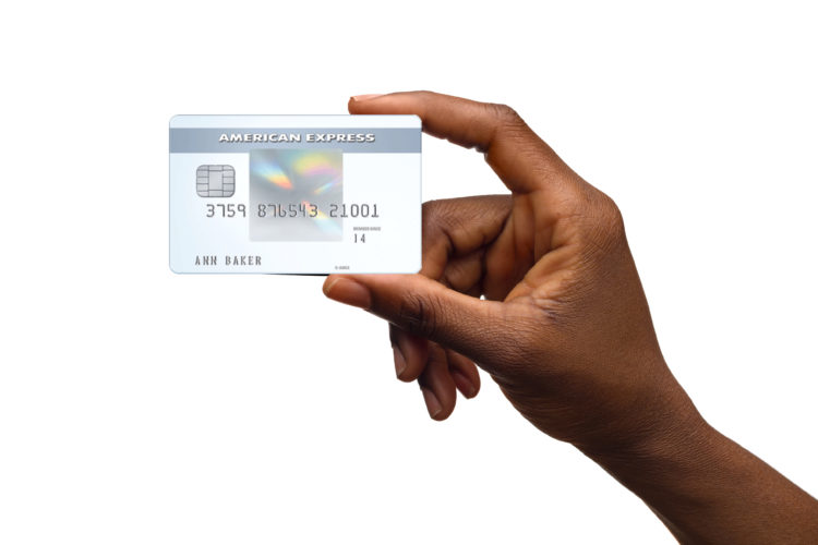 Hand displaying Amex EveryDay Card
