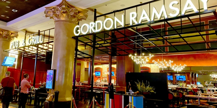 Gordon Ramsay Pub & Grill at Caesars Palace -- a Las Vegas Strip hotel -- in Paradise, Nevada.