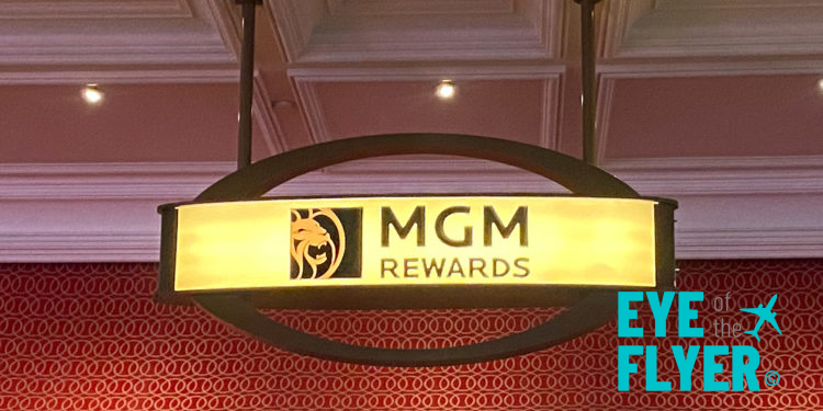 The MGM Rewards desk at Bellagio in Las Vegas.