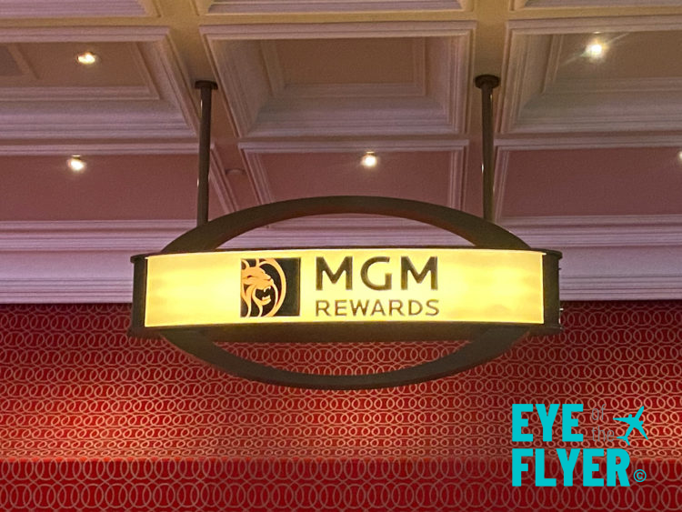 The MGM Rewards desk at Bellagio in Las Vegas.
