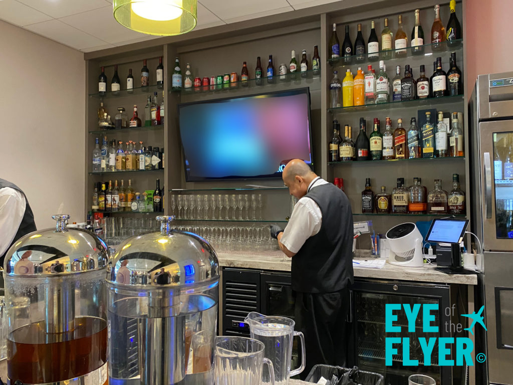 The bar is seen at the Escape Lounge - The Centurion® Studio Partner at Oakland International Airport (OAK)