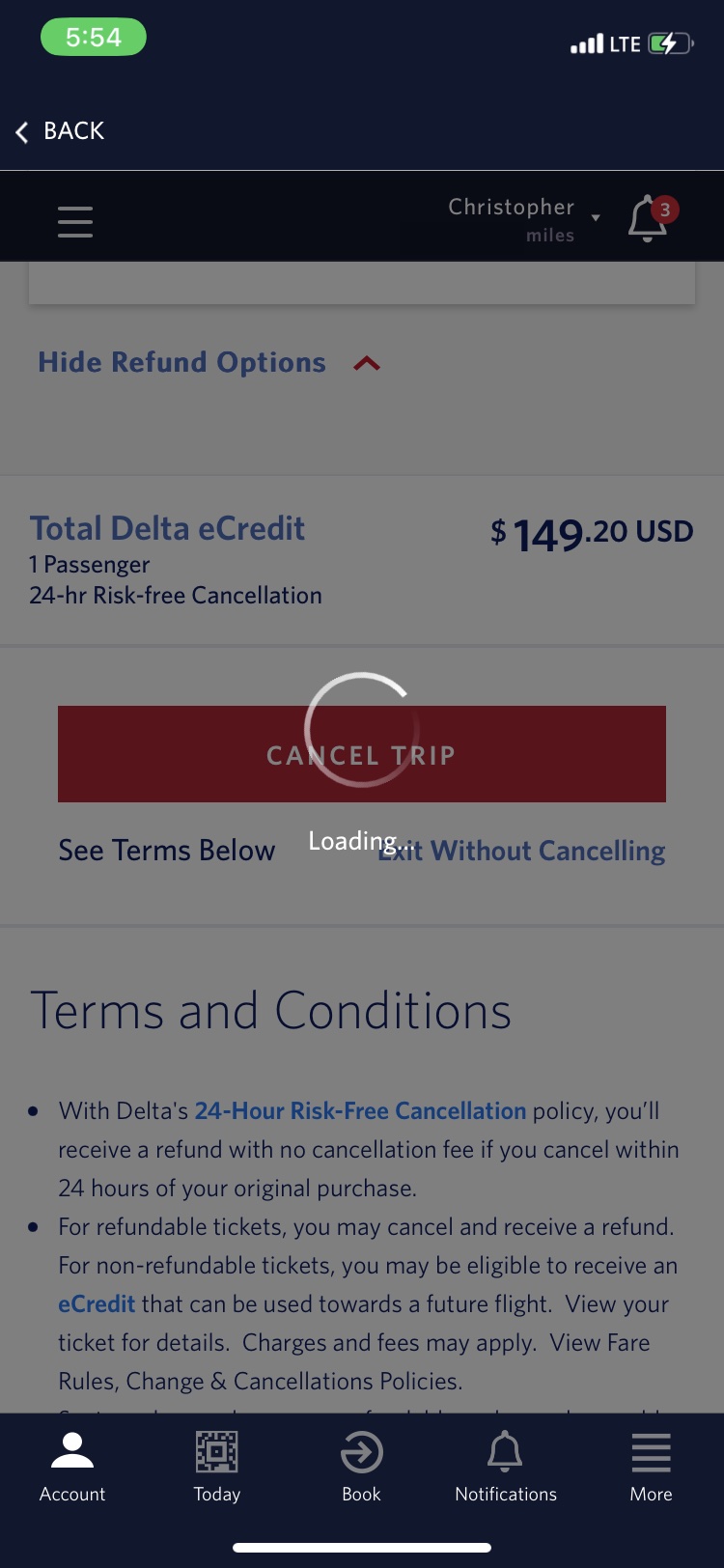 cancel my delta trip