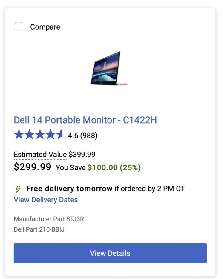 Dell portable monitor