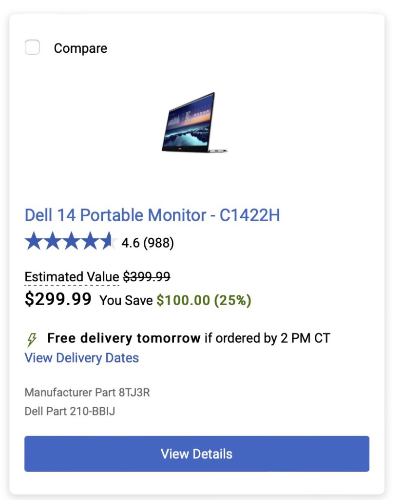 Dell portable monitor