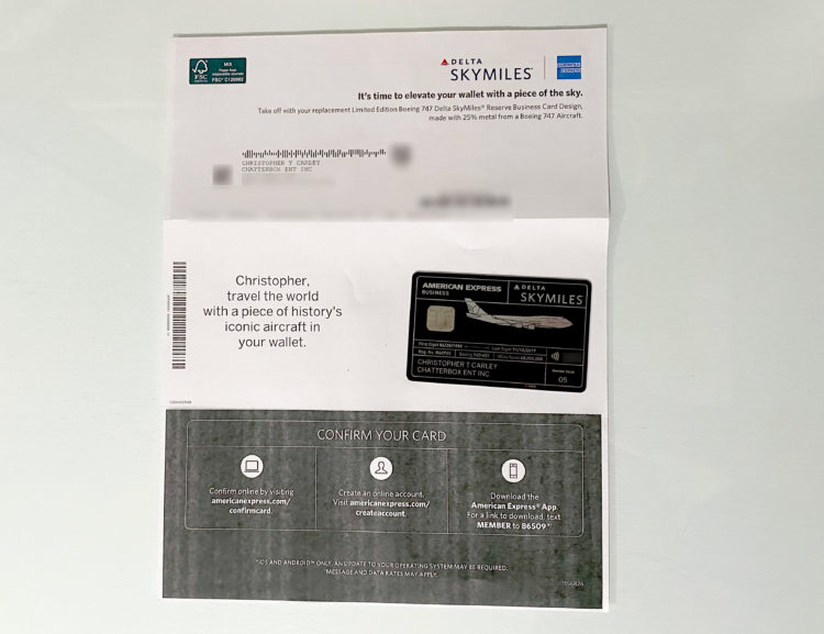 Touchdown: My Delta 747 Metal Amex Credit Card Arrived! Take a Peek at the New Card!