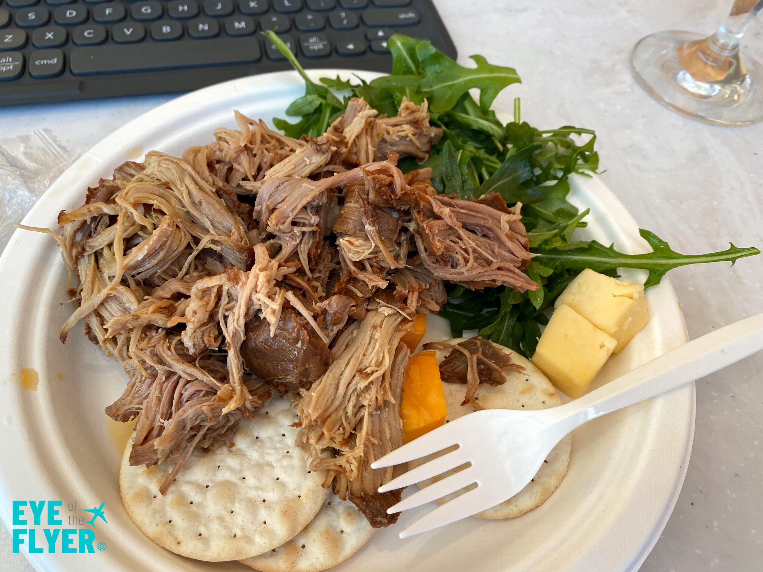Carnitas in at the Delta Sky Club at LAX.