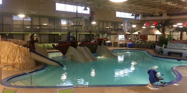 Pool area at the Holiday Inn in Fargo, North Dakota.