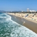 Santa Monica beach, as seen from the Santa Monica Pier