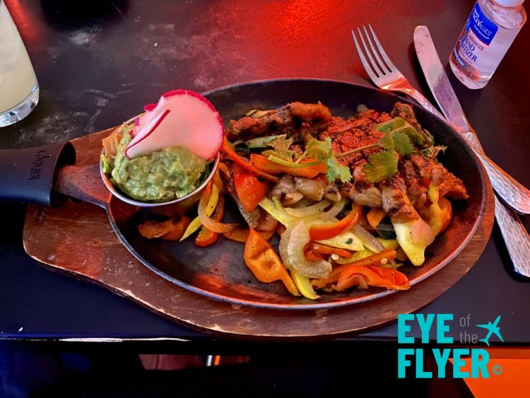 Steak fajitas at Diablo's Cantina at Luxor Resort in Paradise, Nevada.