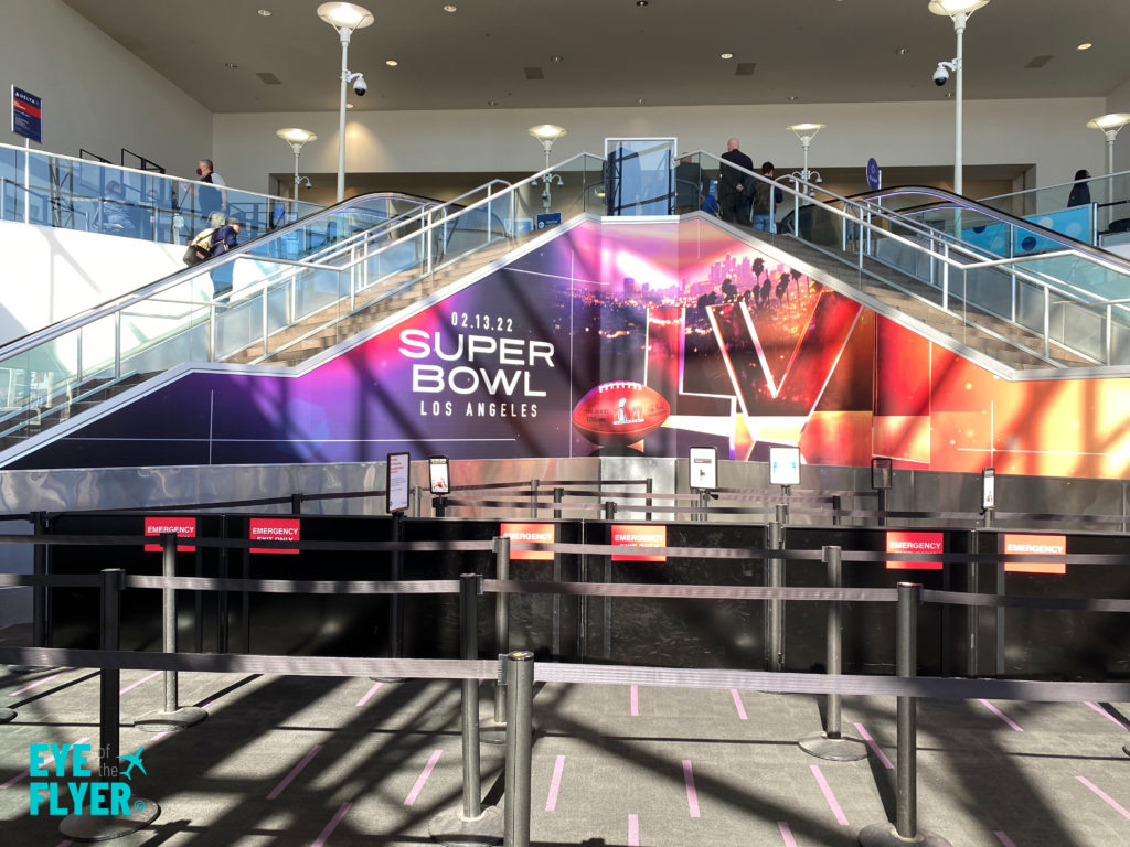 Super Bowl LVI signage at Los Angeles International Airport (LAX)