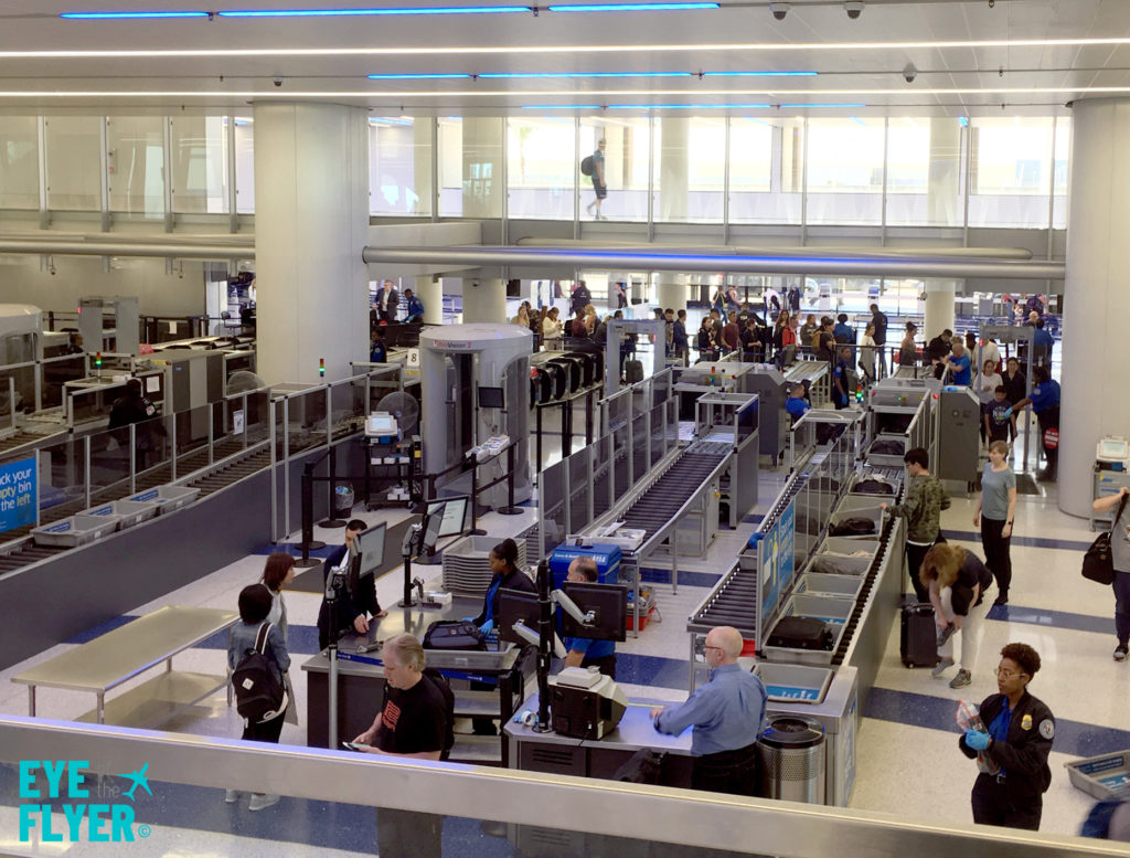 TSA security checkpoint at LAX Terminal 7