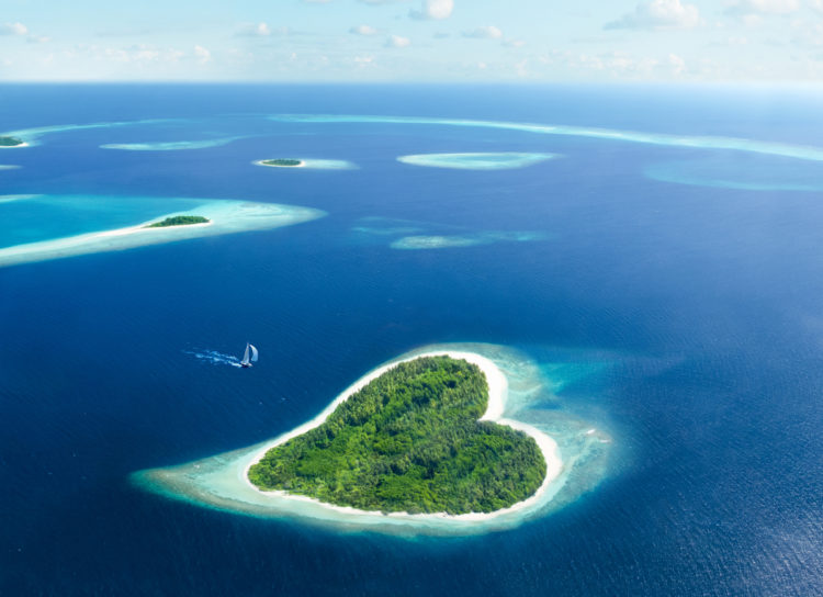 Heart shaped island