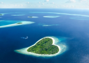 Heart shaped island