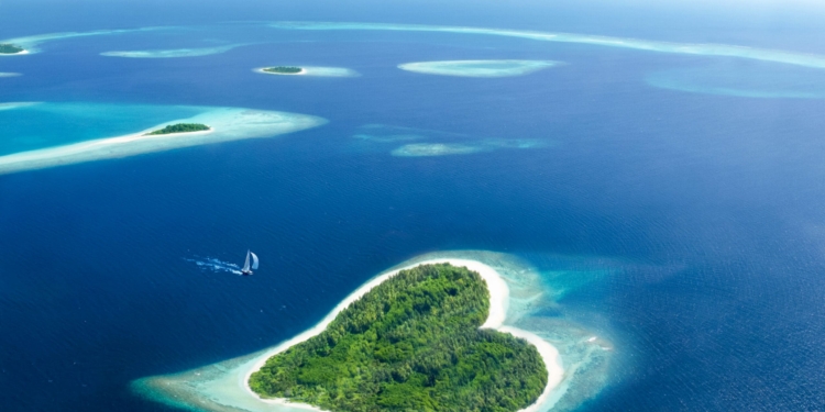 Heart shaped island