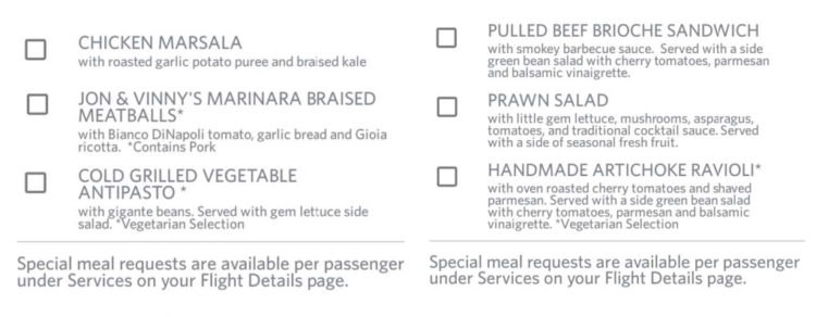 a close-up of a menu