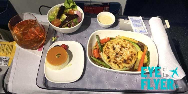 Delta Air Lines pulled beef tart dinner in First Class