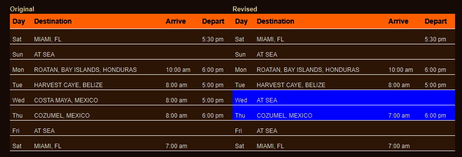 a screen shot of a flight schedule