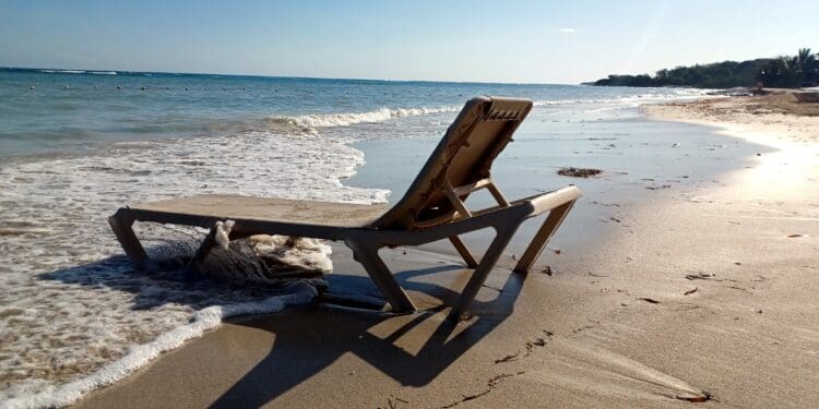 a chair on a beach