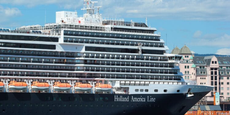 Oslo, Norway: MS Koningsdam, a Dutch Pinnacle-class cruise ship of Holland America Line. Built in 2016, she is the largest ship ever constructed for HAL. (©iStock.com/aquatarkus)