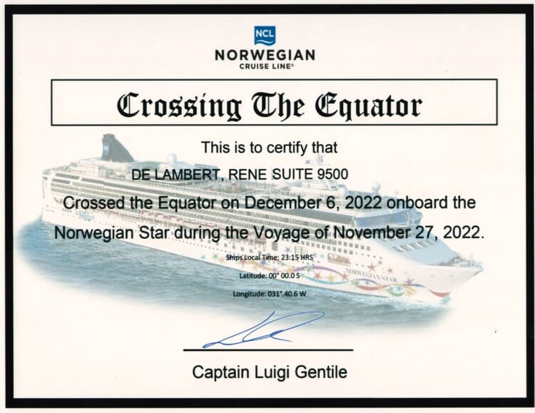 What is it Like to Cross the Equator on a Cruise Ship? I Did So on Norwegian Star!