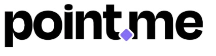 a black and purple logo