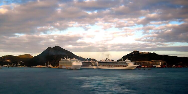 a cruise ships in the water