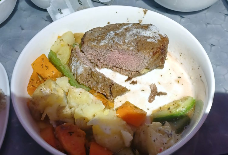 Review: Delta One 767-400ER Seat and Herb Crusted Argentinian Beef Tenderloin Business Class Meal