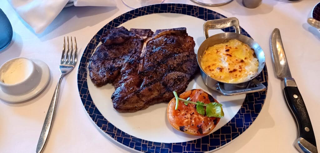 a plate of food on a table