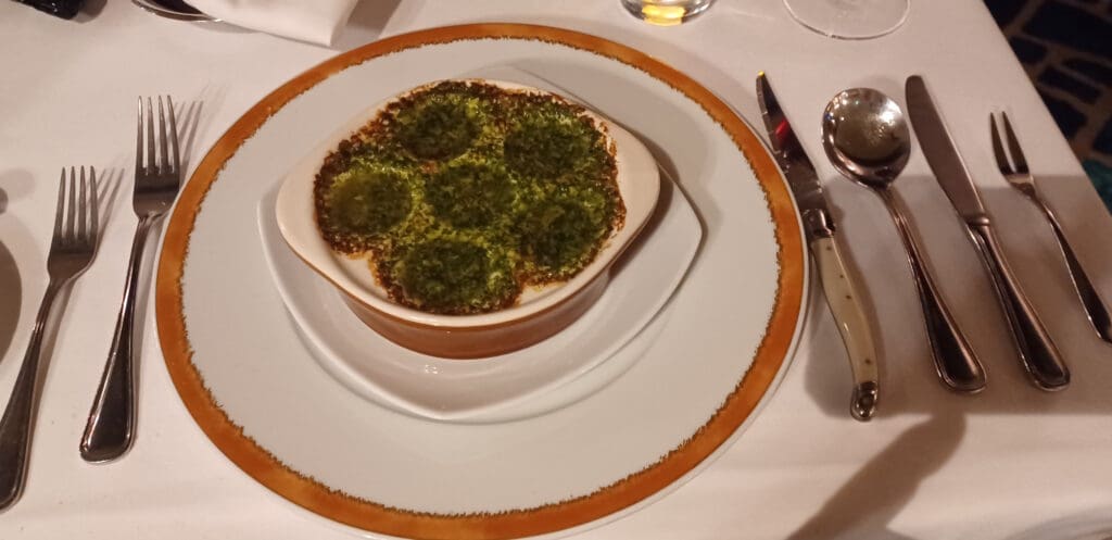 a plate with food on it