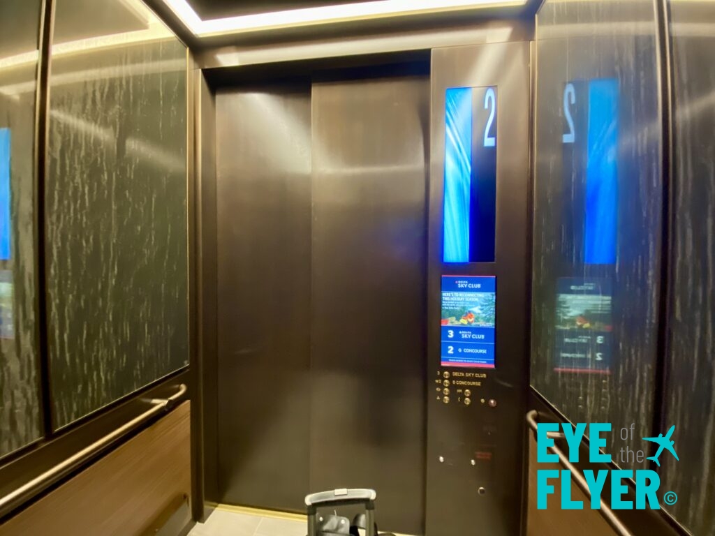 Elevators in the Delta Air Lines Sky Club: MSP G Concourse