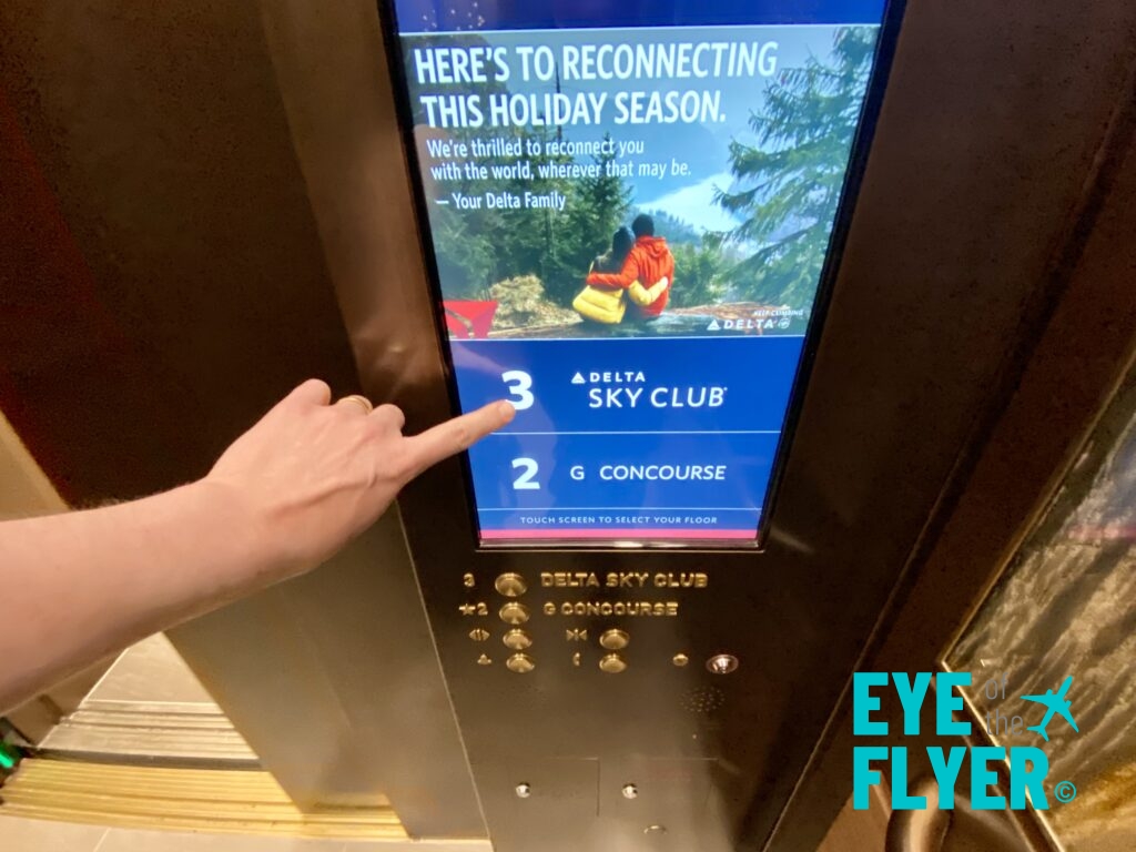 Elevators in the Delta Air Lines Sky Club: MSP G Concourse