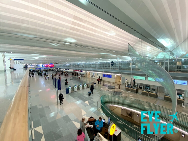 Terminal 1 check-in area at Minneapolis-St. Paul International Airport (MSP)