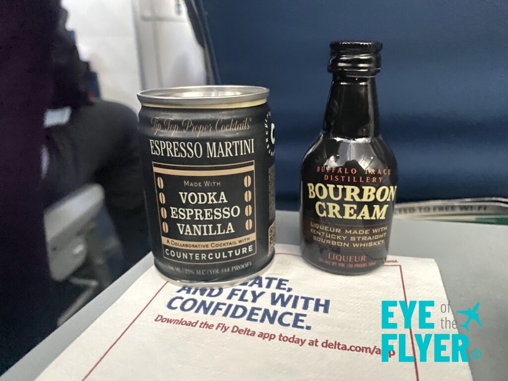 Tip Top Proper's canned espresso martini and Buffalo Trace Bourbon Cream