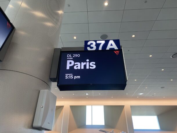 Delta-LAX-CDG-Flight-Gate-37A-Sign - Eye of the Flyer