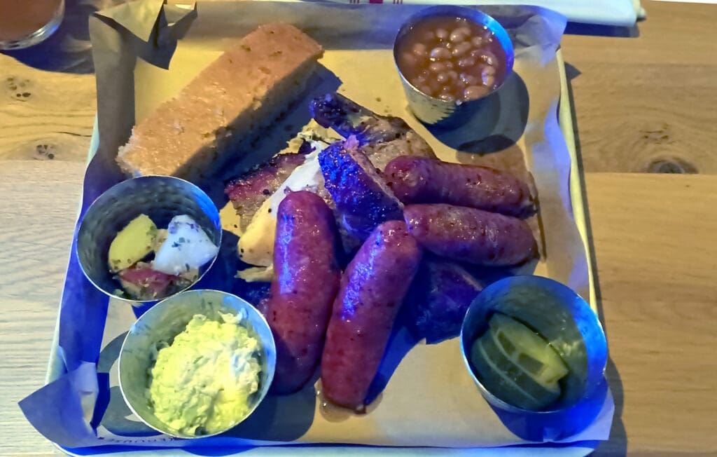 a plate of food on a table