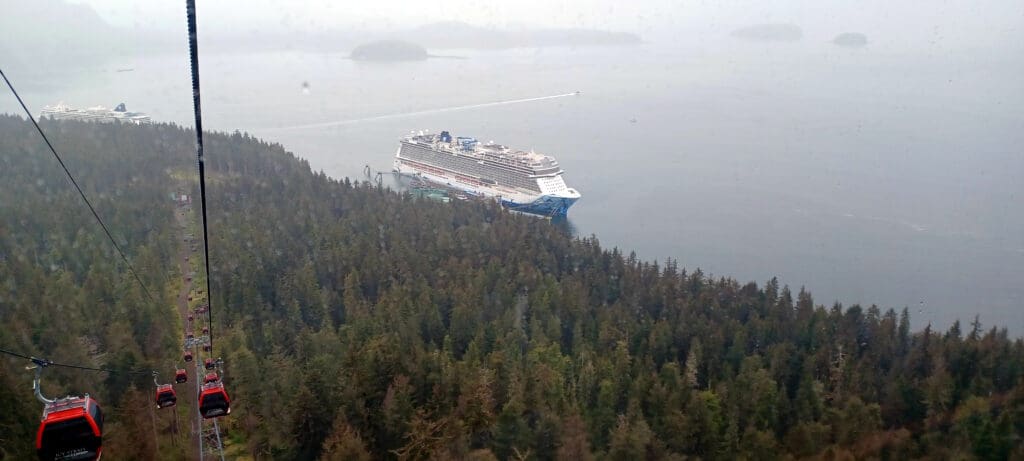 a cruise ship in the water