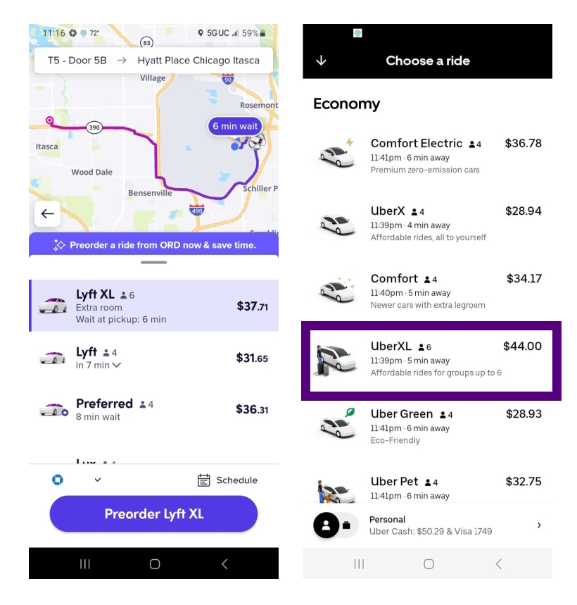 screenshots of a screenshot of a car rental service