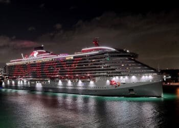 a cruise ship in the water