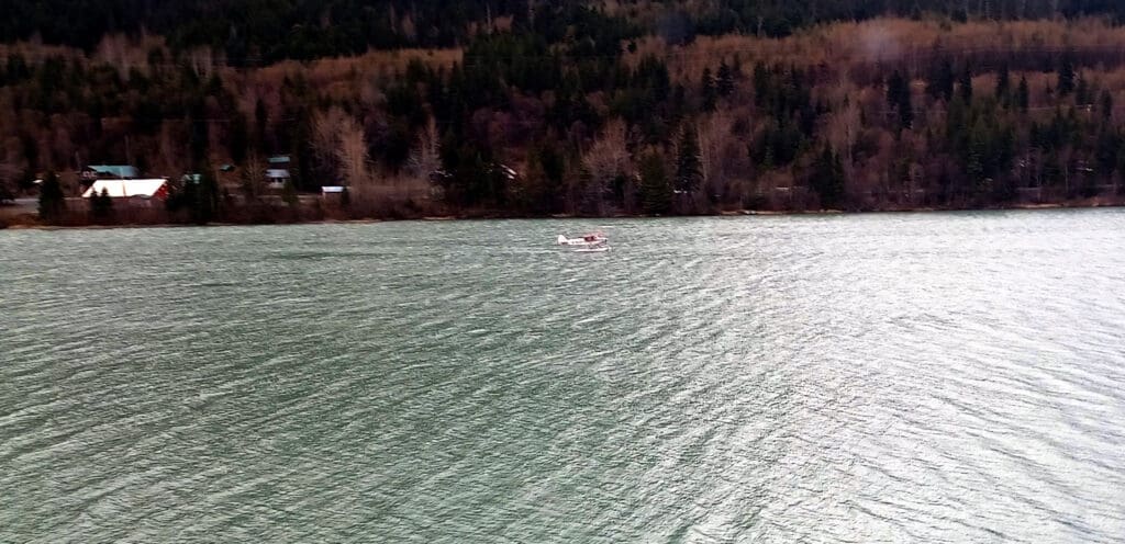 a plane in the water